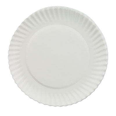 AJMPP7GREWH White Paper Plates, 7" Dia, 100/pack, 10 Packs/carton