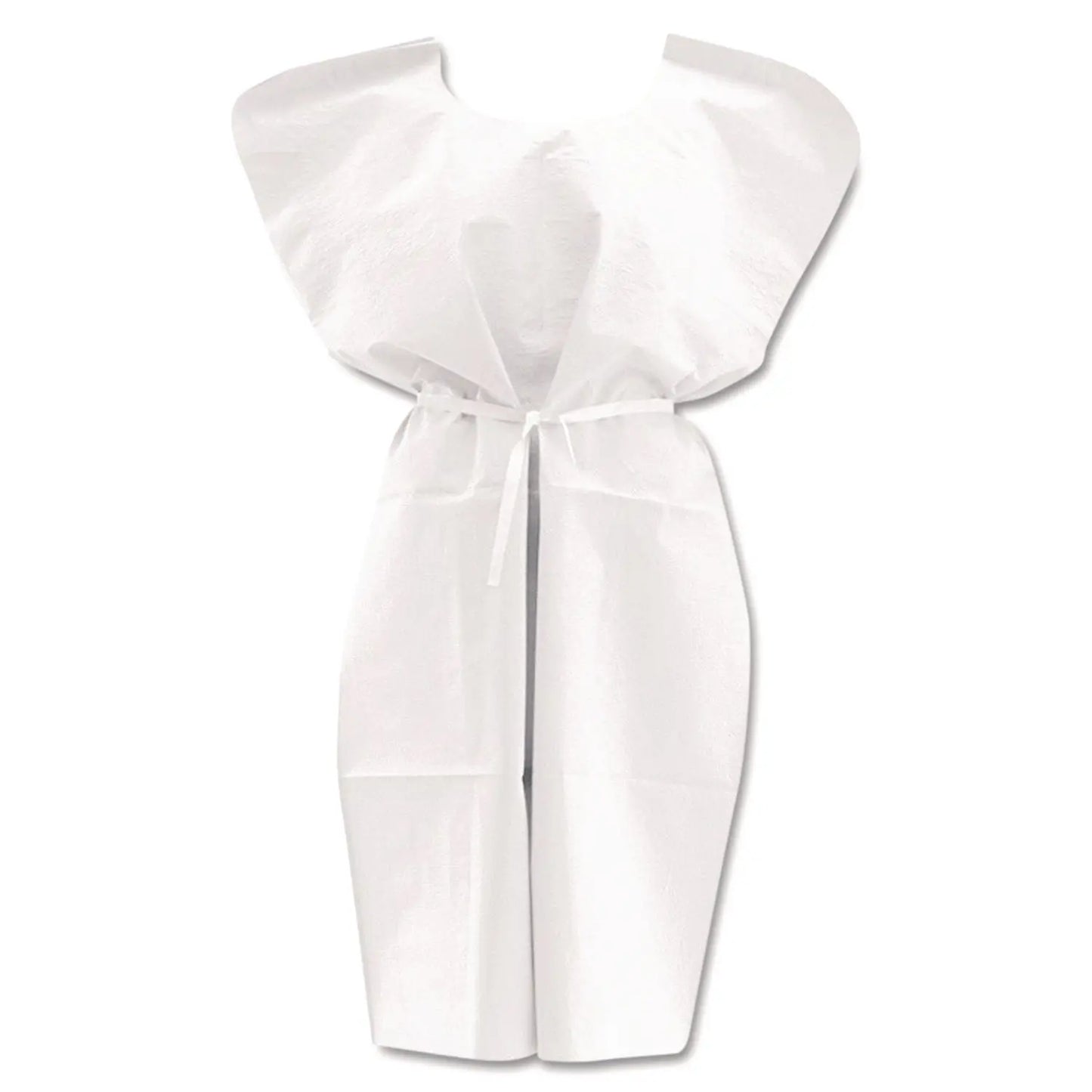 MIINON24355 Disposable Patient Gowns, 3-Ply Tissue Poly Tissue, 30" x 42", White, 50/Carton Medline