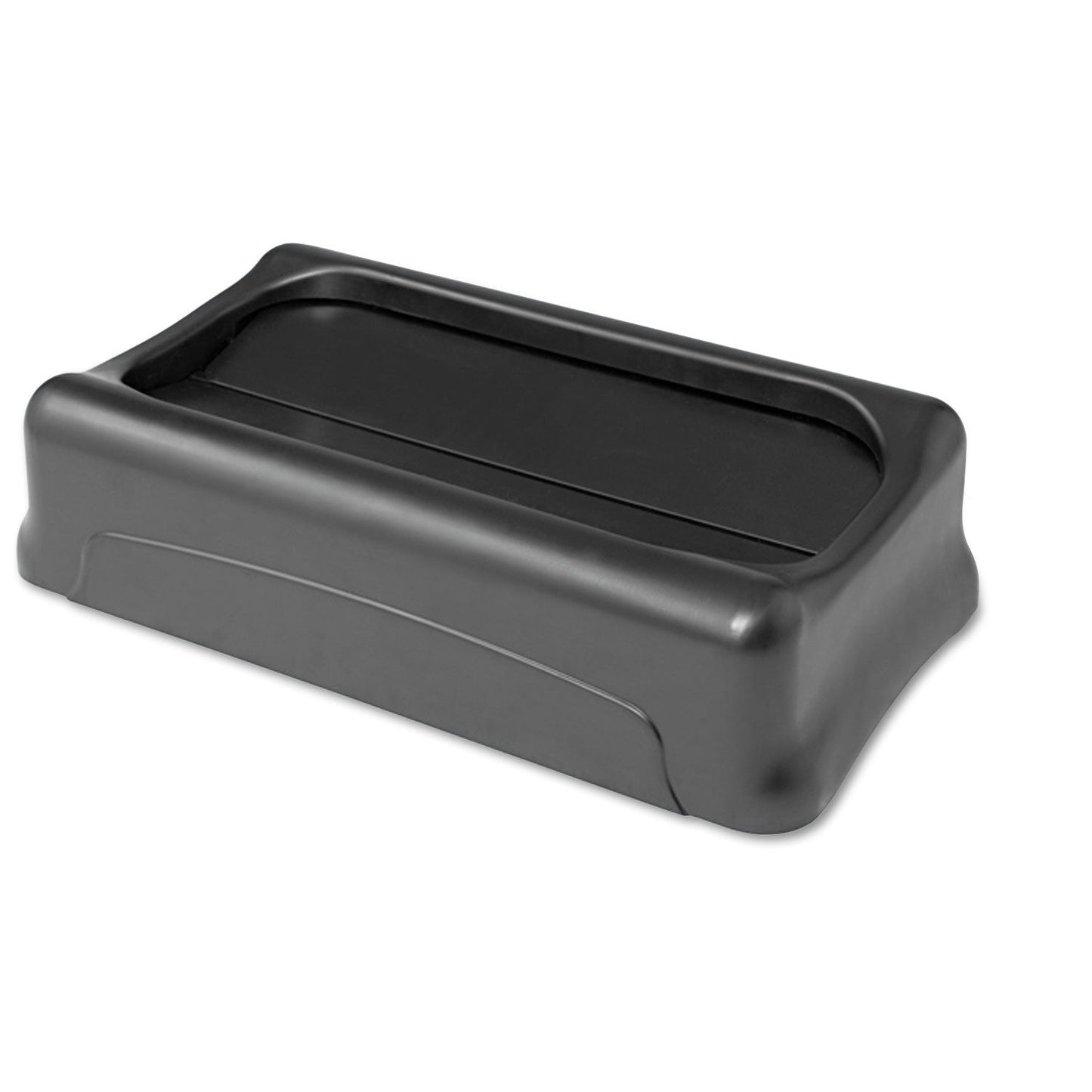 RCP267360BK Swing Top Lid for Slim Jim Waste Containers, 11.38w x 20.5d x 5h, Black RUBBERMAID COMMERCIAL PROD.