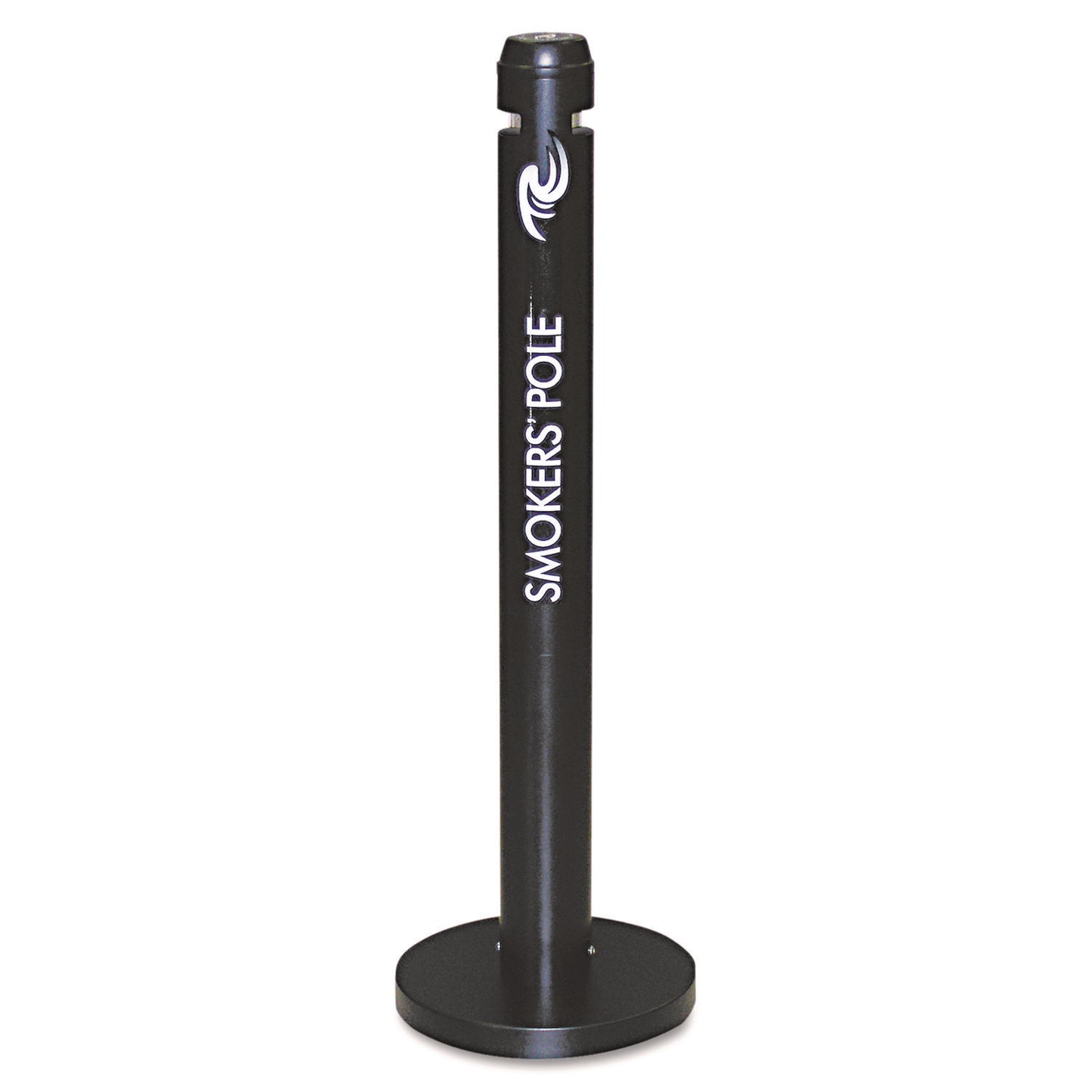 RCPR1BK Smoker's Pole, Round, Steel, 0.9 gal, 4 dia x 41h, Black