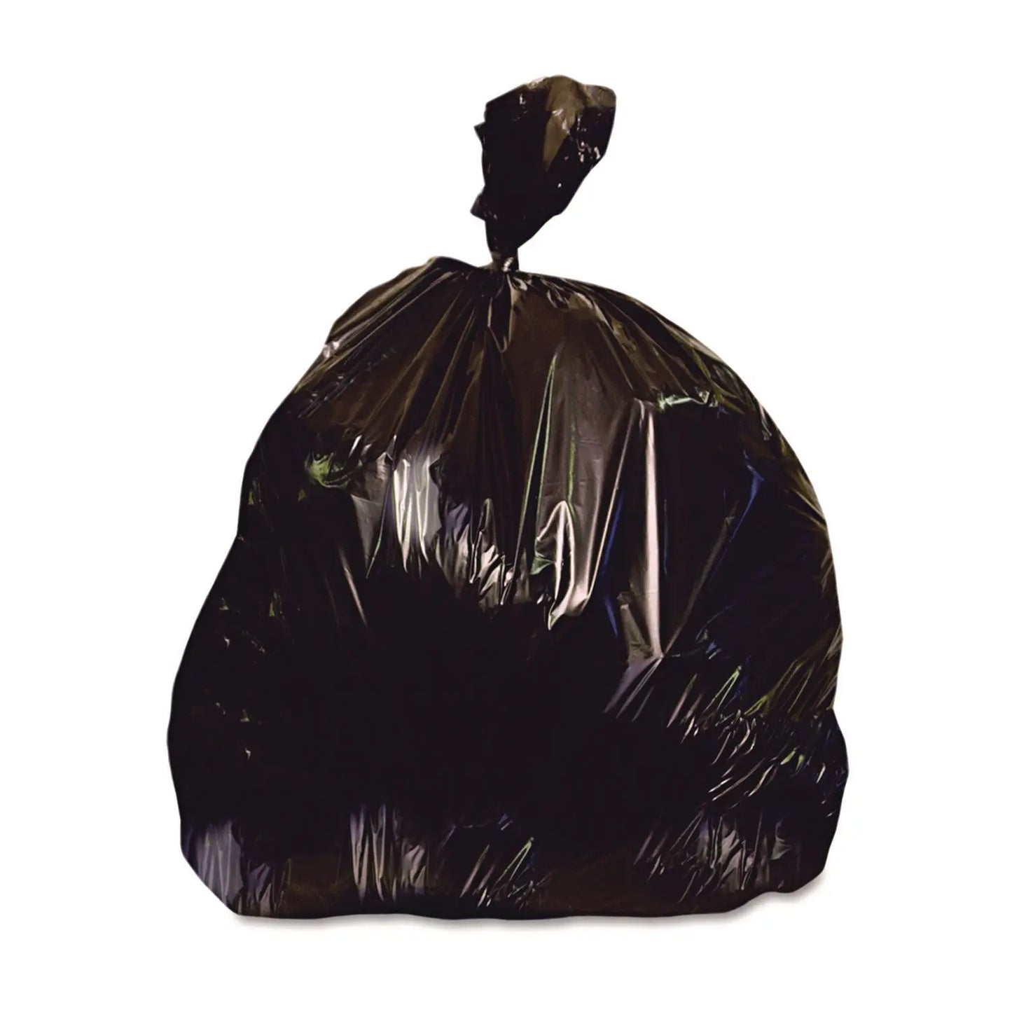 HERX8647QK Reprocessed Resin Can Liners, 56 Gal, 2 mil, 43" x 47", Black, 100/Carton Heritage