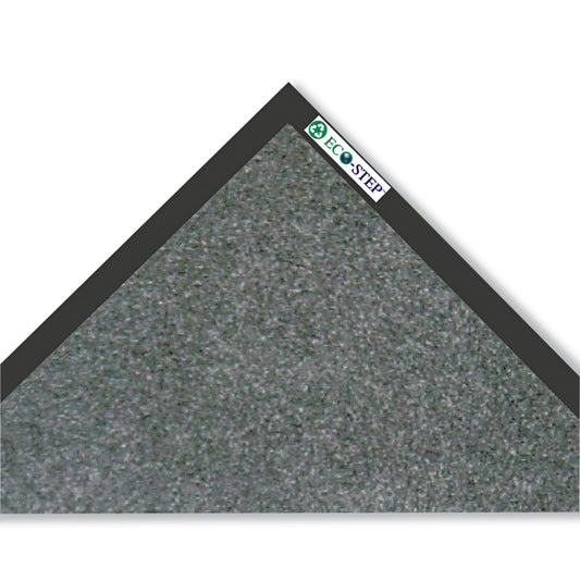 CWNET0046CH EcoStep Wiper Mat, Rectangular, Charcoal Gray Cut Pile Surface, 48" x 72"