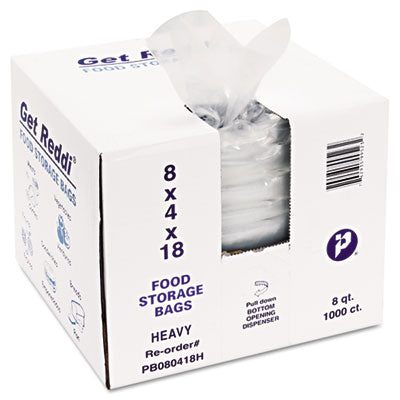IBSPB080418H Food Bags, 2-Gallon, 8" x 4" x 18", Clear, 1,000/Carton INTEGRATED BAGGING SYSTEMS