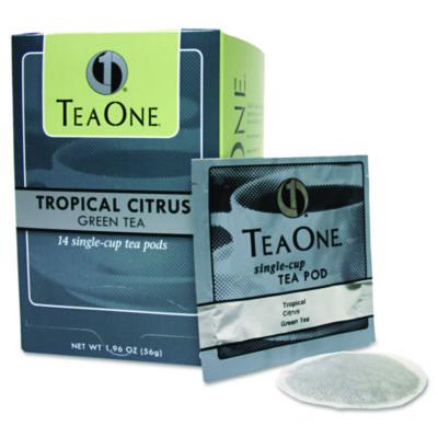 JAV20700 Tea Pods, Tropical Citrus Green, 14/box JAVA TRADING CO.