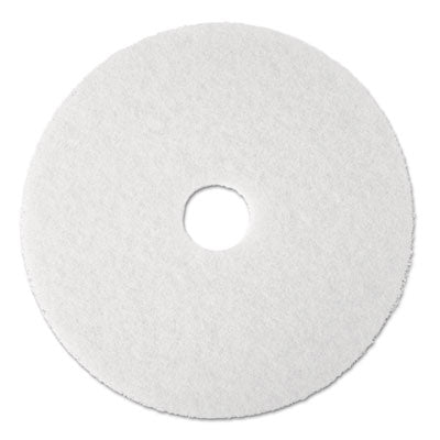 MMM08481 Low-Speed Super Polishing Floor Pads 4100, 17" Diameter, White, 5/carton 3M/COMMERCIAL TAPE DIV.