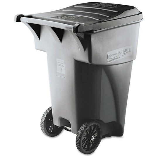 RCP9W22GY Brute Roll-Out Heavy-Duty Container, 95 gal, Polyethylene, Gray