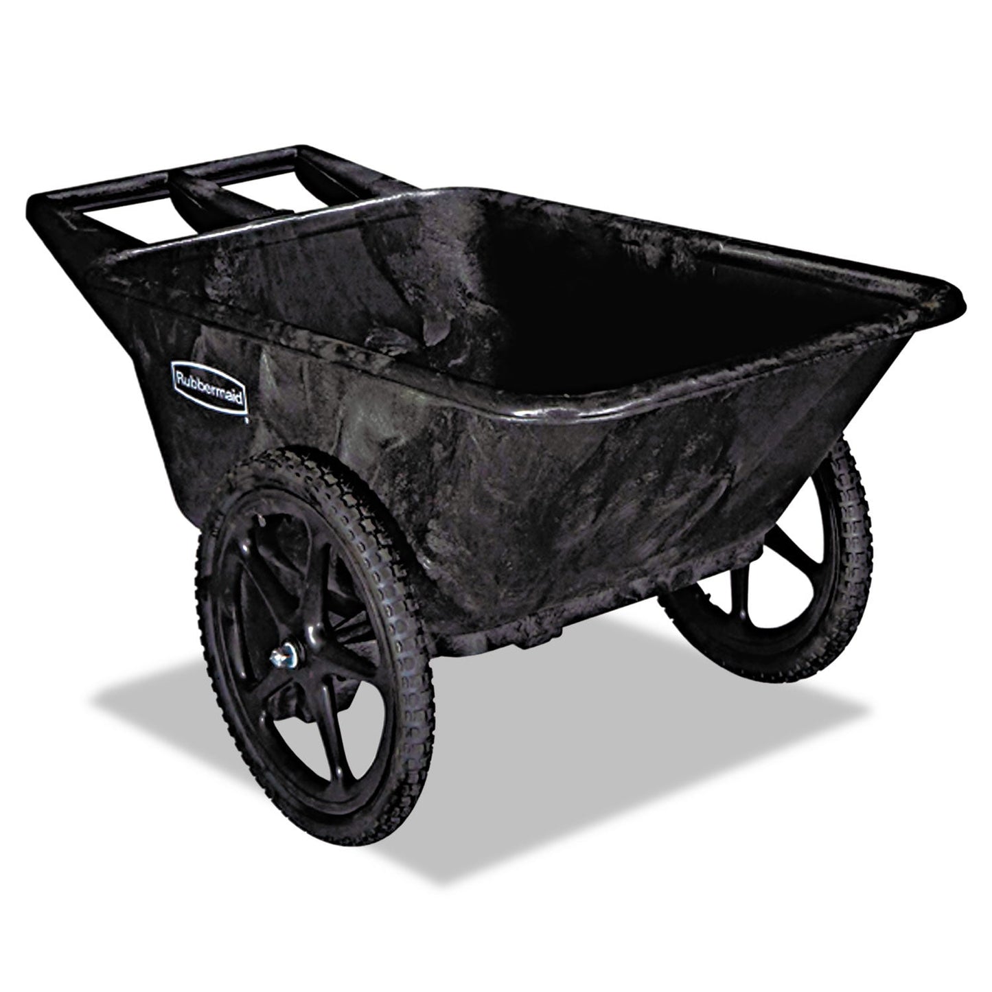 RCP5642BLA Big Wheel Agriculture Wheelbarrow, 300 lb Capacity, 32.75" x 58" x 28.25", Black RUBBERMAID COMMERCIAL PROD.