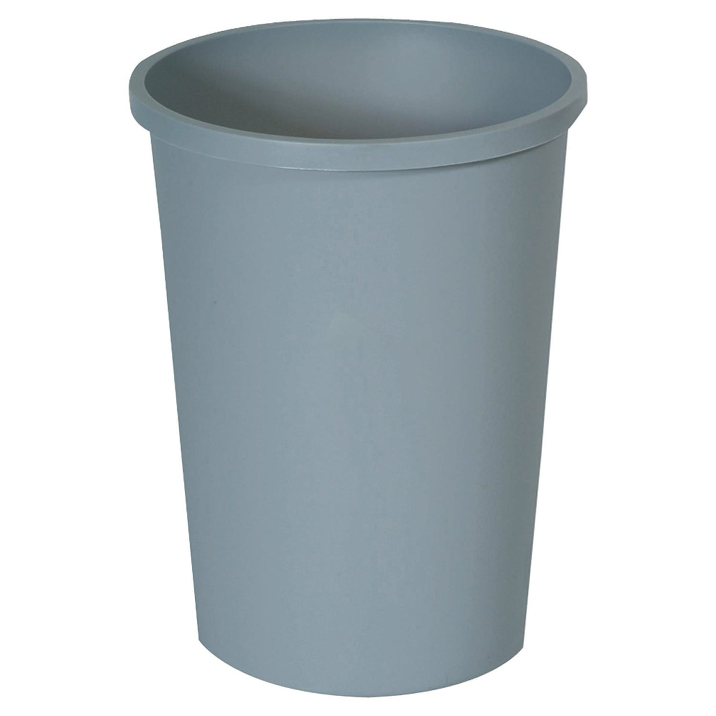 RCP2947GRA Untouchable Large Plastic Round Waste Receptacle, 11 gal, Plastic, Gray RUBBERMAID COMMERCIAL PROD.