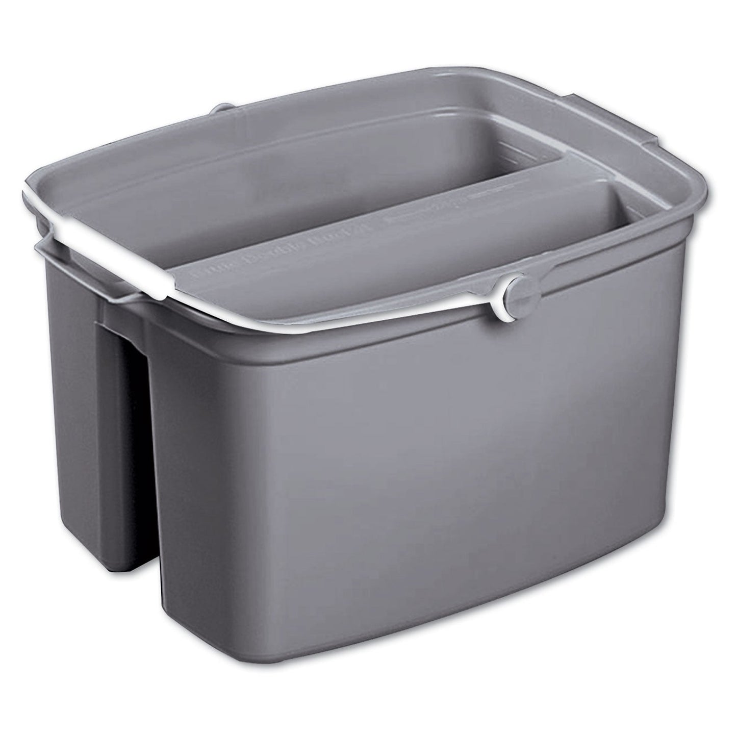 RCP2617GRA Double Utility Pail, 17 qt, Plastic, Gray RUBBERMAID COMMERCIAL PROD.