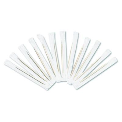 RPPRIW15 Cello-Wrapped Round Wood Toothpicks, 2.5", Natural, 1,000/box, 15 Boxes/carton AMERCAREROYAL