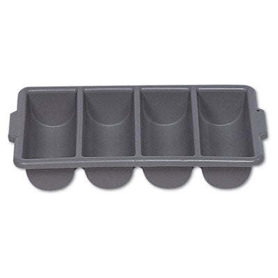 RCP3362GRA Cutlery Bin, 4 Compartments, 11.5 x 21.25 x 3.75, Plastic, Gray RUBBERMAID COMMERCIAL PROD.