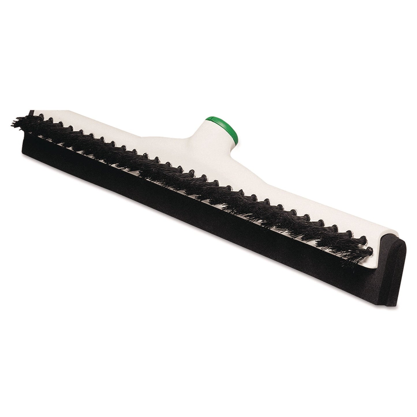 UNGPB45A Sanitary Brush with Squeegee, Black Polypropylene Bristles, 18" Brush, Moss Plastic Handle Unger