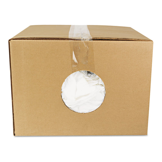 HOS45525 New Bleached White T-Shirt Rags, 25 Pounds/bag