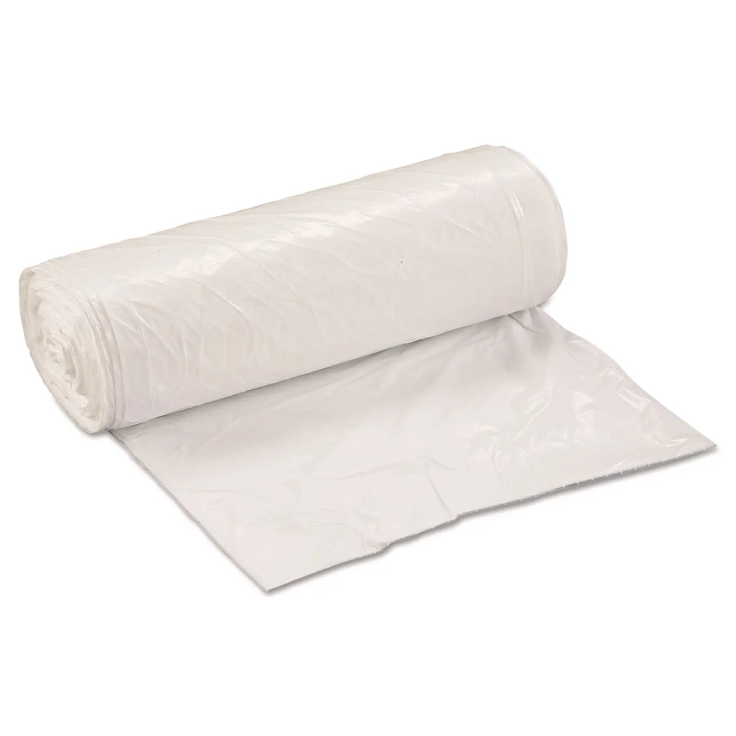 IBSSL3036XHW Low-Density Commercial Can Liners, 30 gal, 0.8 mil, 30" x 36", White, Interleaved Roll, 25 Bags/Roll, 8 Rolls/Carton Inteplast Group