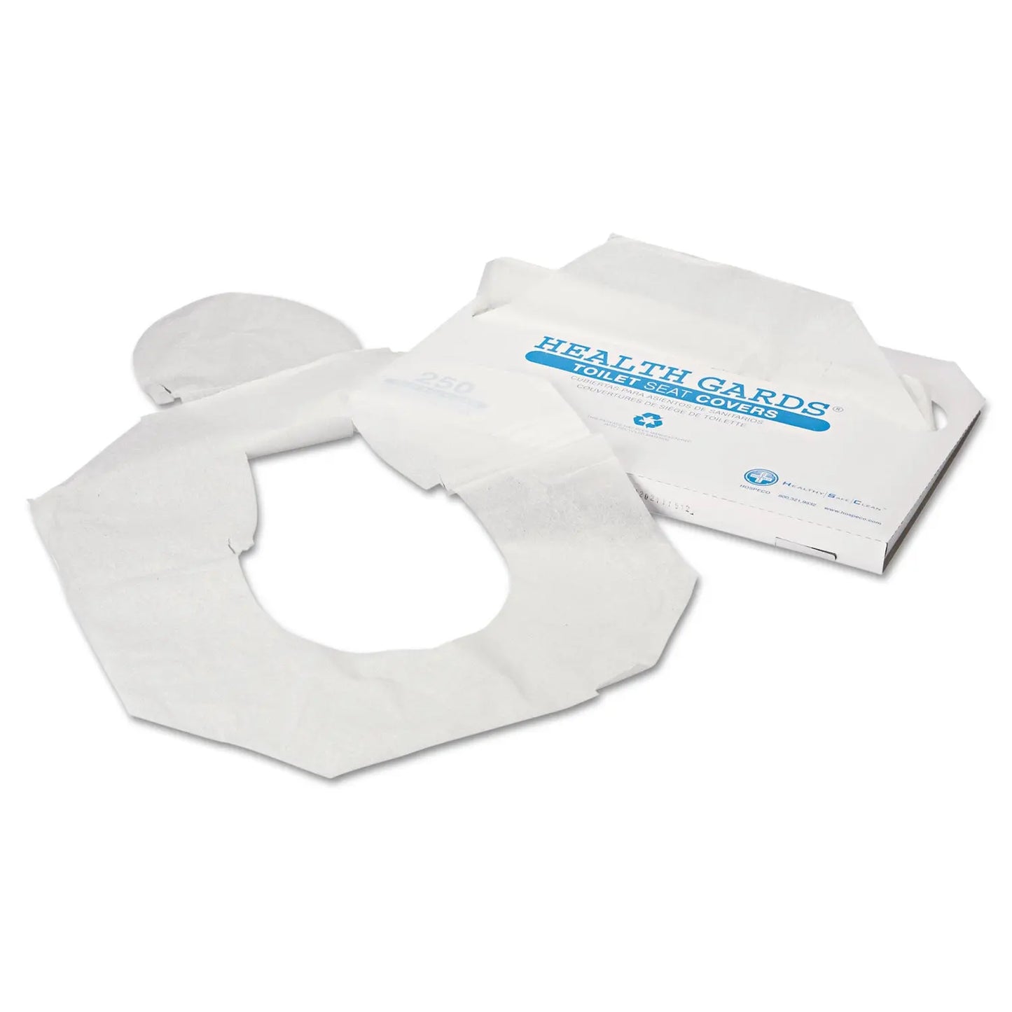HOSHG1000 Health Gards Toilet Seat Covers, Half-Fold, 14.25 X 16.5, White, 250/pack, 4 Packs/carton HOSPECO