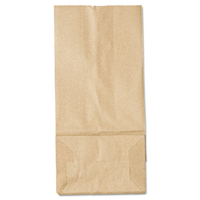 BAGGK5500 Grocery Paper Bags, 5# Size, 35# Basis Weight, 5.25" x 3.38" x 10.94", Kraft, 500/Bundle ROSS & WALLACE PAPER PRODUCTS, INC.