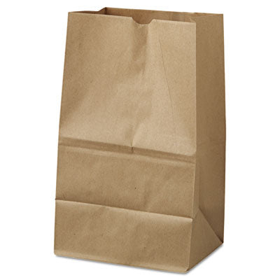 BAGGK20S500 Grocery Paper Bags, 20# Squat Size, 40# Basis Weight, 8.13" x 5.88" x 12.5", Kraft, 500/Bundle ROSS & WALLACE PAPER PRODUCTS, INC.