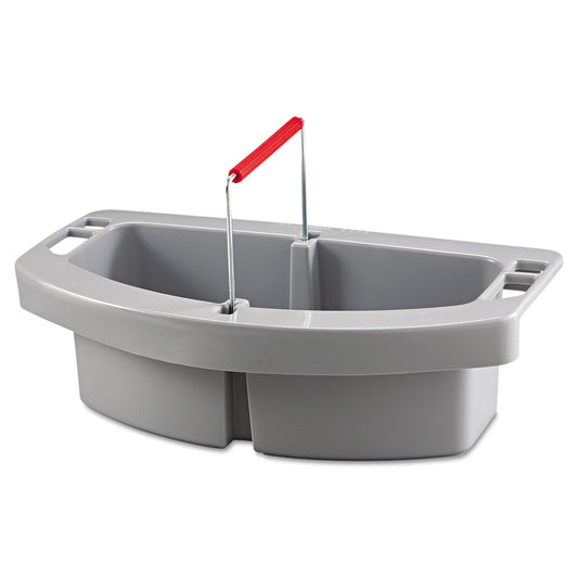RCP2649GRA Maid Caddy, Two Compartments, 16 x 9 x 5, Gray