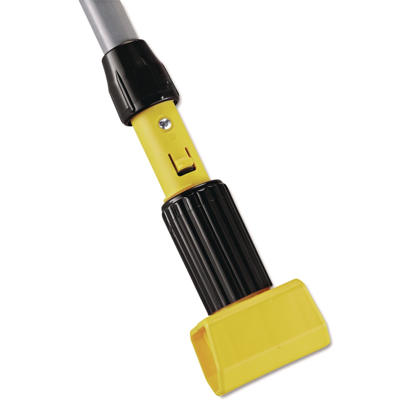 RCPH245 Gripper Fiberglass Mop Handle, 1" dia x 54", Black/Yellow RUBBERMAID COMMERCIAL PROD.