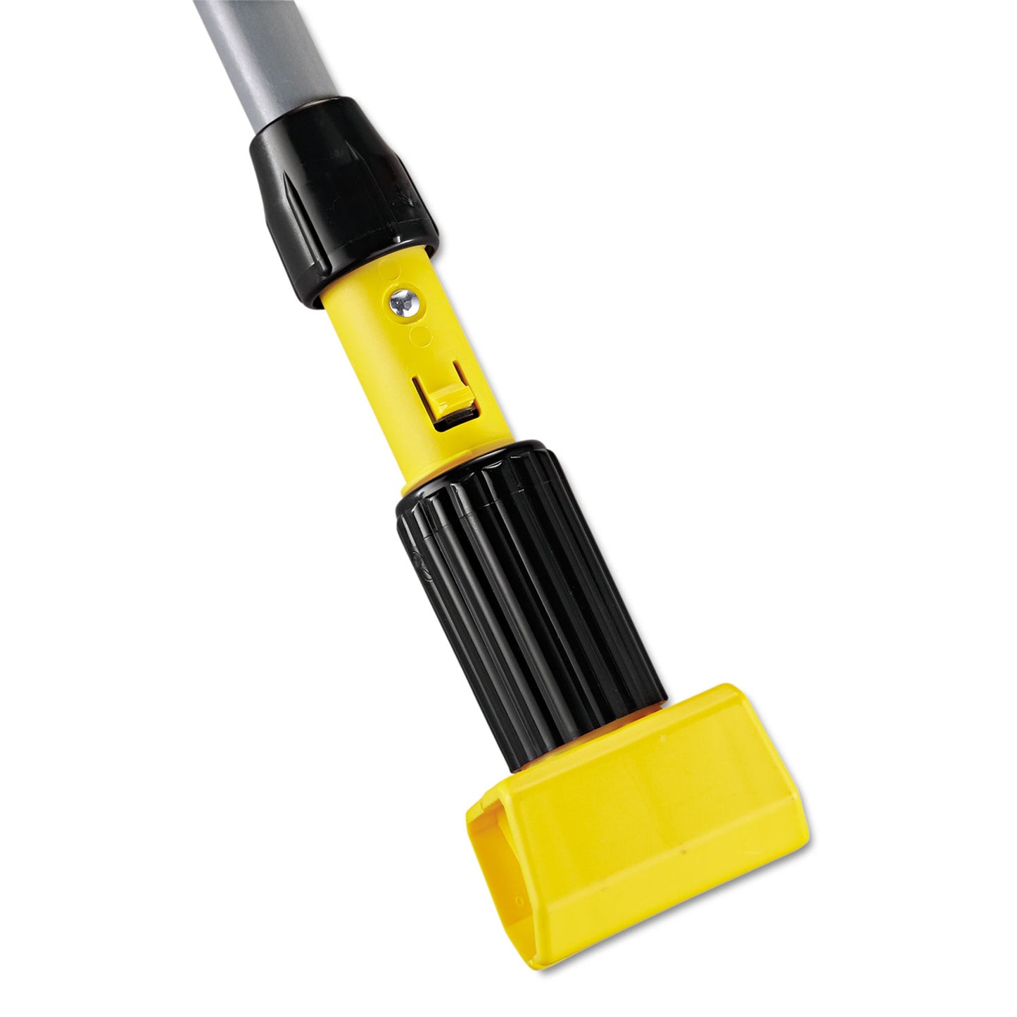 RCPH236 Gripper Vinyl-Covered Aluminum Mop Handle, 1.13" dia x 60", Gray/Yellow