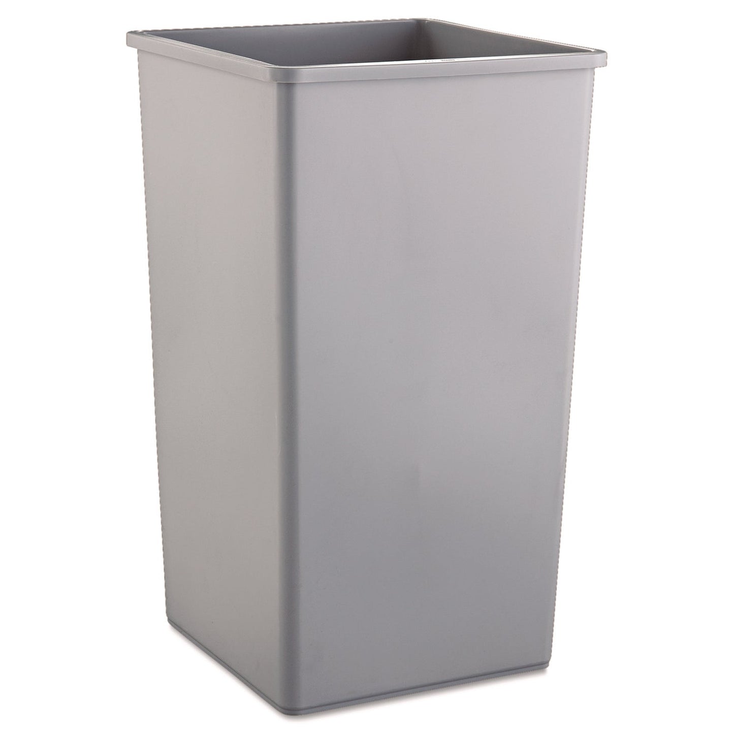 RCP3959GRA Untouchable Square Waste Receptacle, 50 gal, Plastic, Gray RUBBERMAID COMMERCIAL PROD.