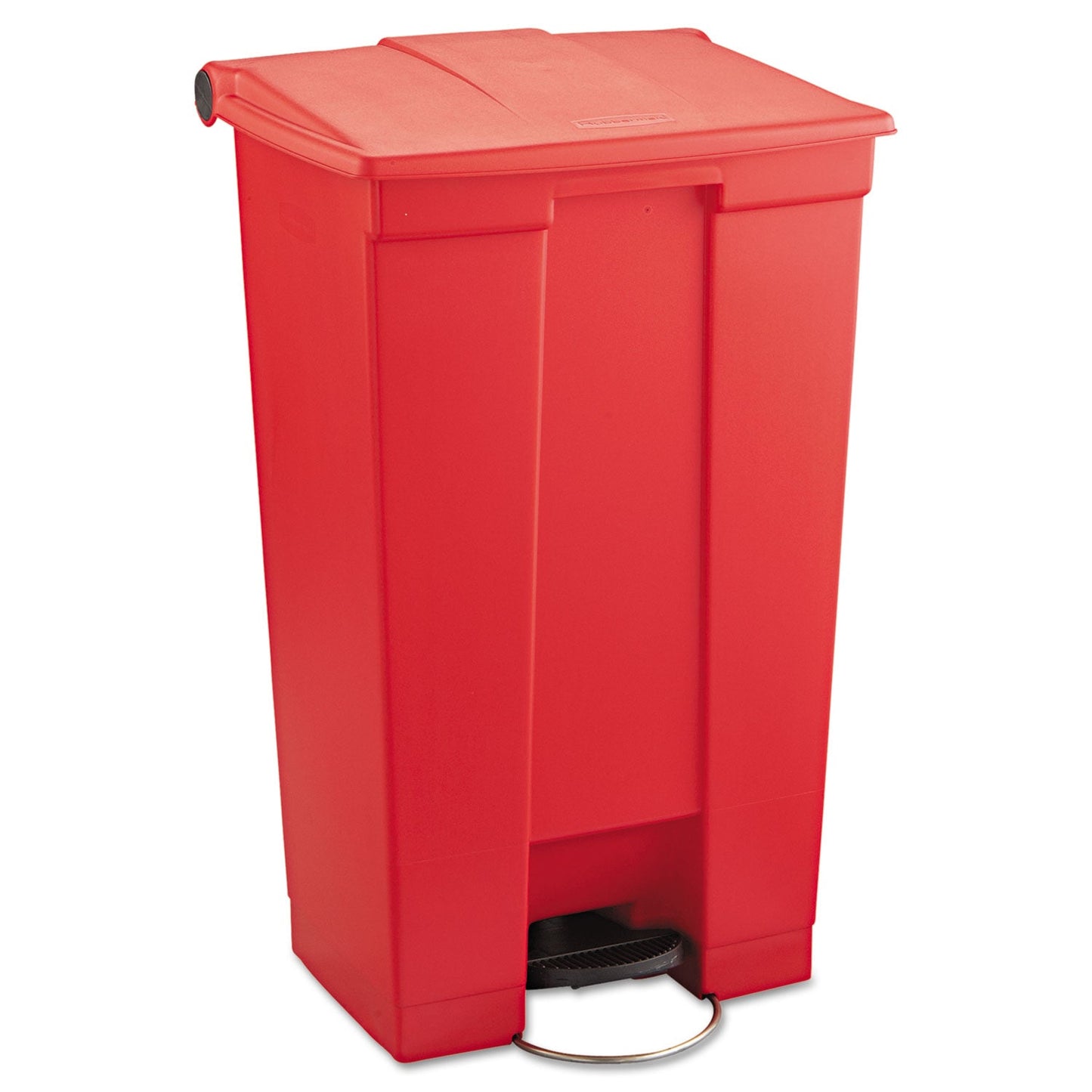 RCP6146RED Indoor Utility Step-On Waste Container, 23 gal, Plastic, Red RUBBERMAID COMMERCIAL PROD.