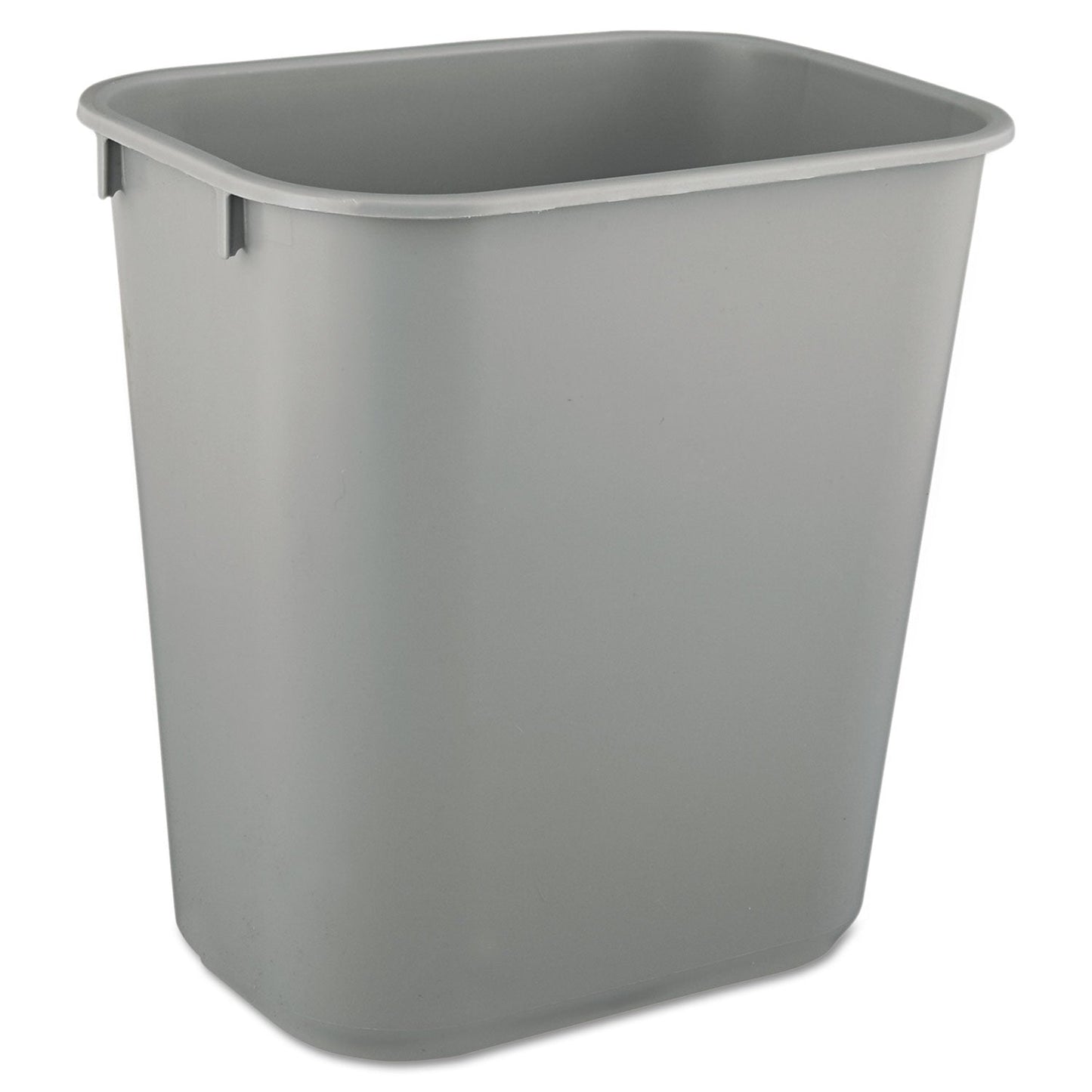 RCP2955GRA Deskside Plastic Wastebasket, 3.5 gal, Plastic, Gray RUBBERMAID COMMERCIAL PROD.