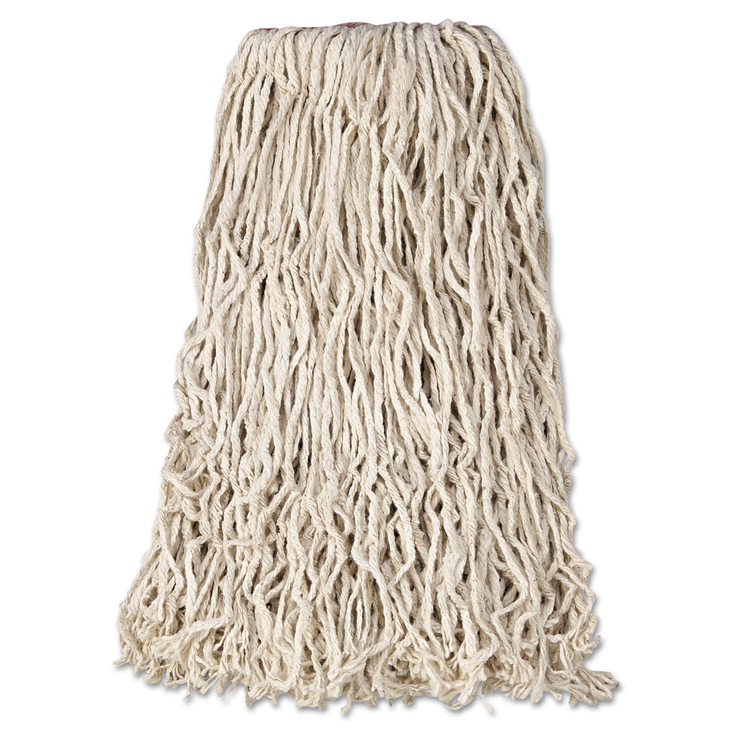 RCPF11812 Non-Launderable Premium Cut-End Cotton Wet Mop Head, 24 oz, White, 1" White Band, 12/Carton RUBBERMAID COMMERCIAL PROD.