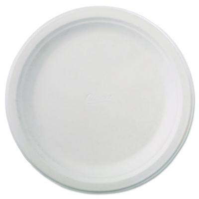 HUH21232 Classic Paper Dinnerware, Plate, 9.75" Dia, White, 125/pack, 4 Packs/carton