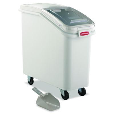 RCP360088WHI ProSave Mobile Ingredient Bin, 20.57 gal, 13.13 x 29.25 x 28, White, Plastic RUBBERMAID COMMERCIAL PROD.
