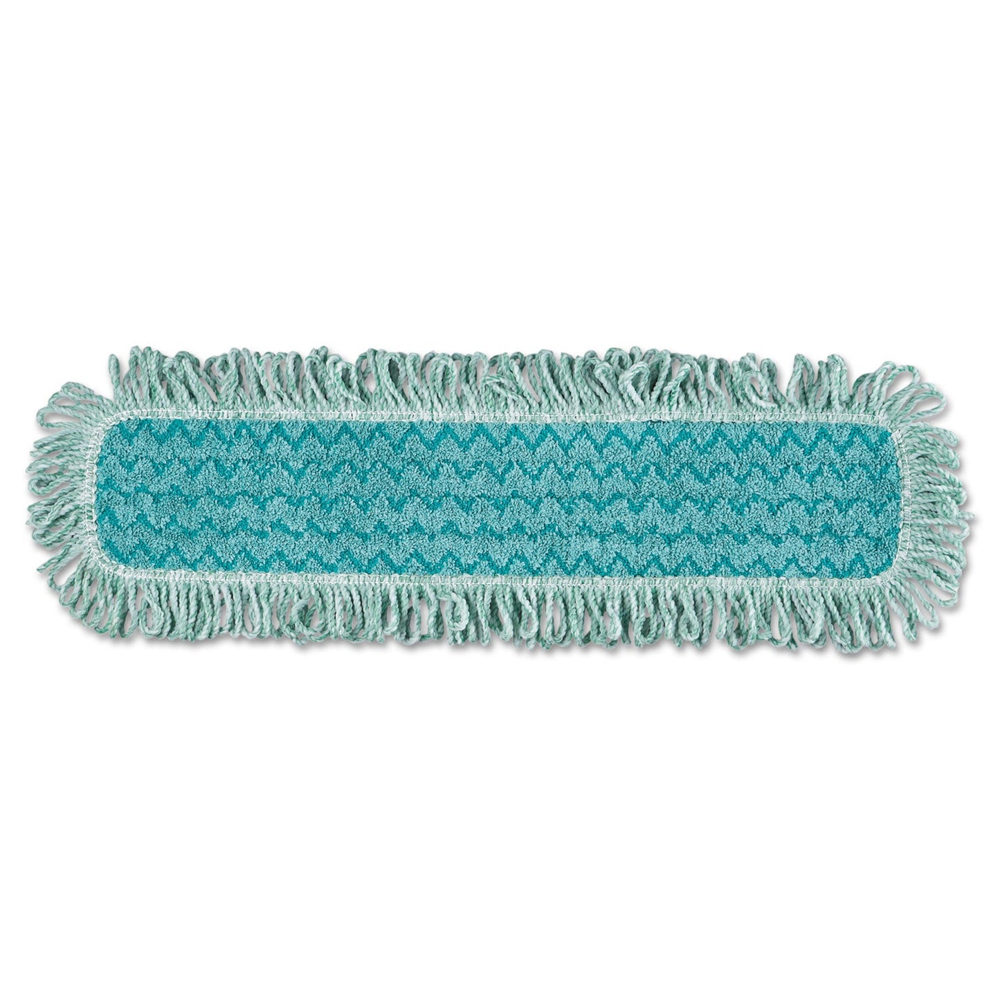 RCPQ42600GR00 Hygen Microfiber Fringed Dust Mop Pad, 24w X 9d, Green RUBBERMAID COMMERCIAL PROD.