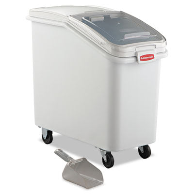 RCP360288WHI ProSave Mobile Ingredient Bin, 26.18 gal, 15.5 x 29.5 x 28, White, Plastic RUBBERMAID COMMERCIAL PROD.