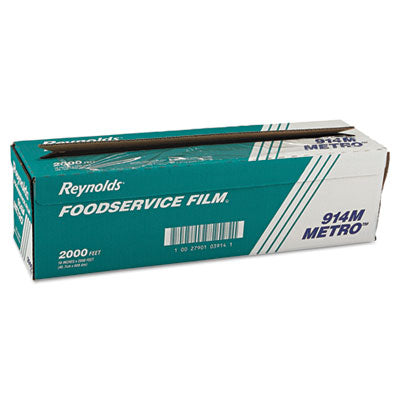 RFP914M Metro Light-Duty PVC Film Roll with Cutter Box, 18" x 2,000 ft REYNOLDS FOOD PACKAGING