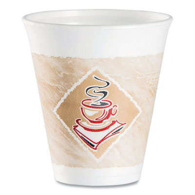 DCC12X16G Cafe G Foam Hot/cold Cups, 12 Oz, Brown/red/white, 1,000/carton DART