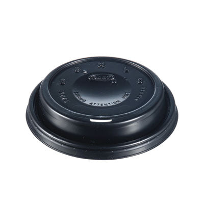DCC16ELBLK Cappuccino Dome Sipper Lids, Fits 12 oz to 24 oz Hot Cups, Plastic, Black, 100/Pack, 10 Packs/Carton