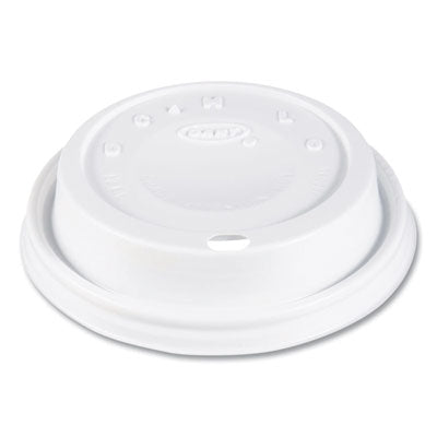 DCC12EL Cappuccino Dome Sipper Lids, Fits 12 oz Hot Cups, Plastic, White, 1,000/Carton