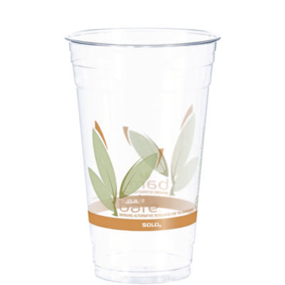 DCCRTD24BARE Bare Eco-Forward RPET Cold Cups, 24 oz, Plastic, Clear/Green/Orange, 50/Pack, 12 Packs/Carton