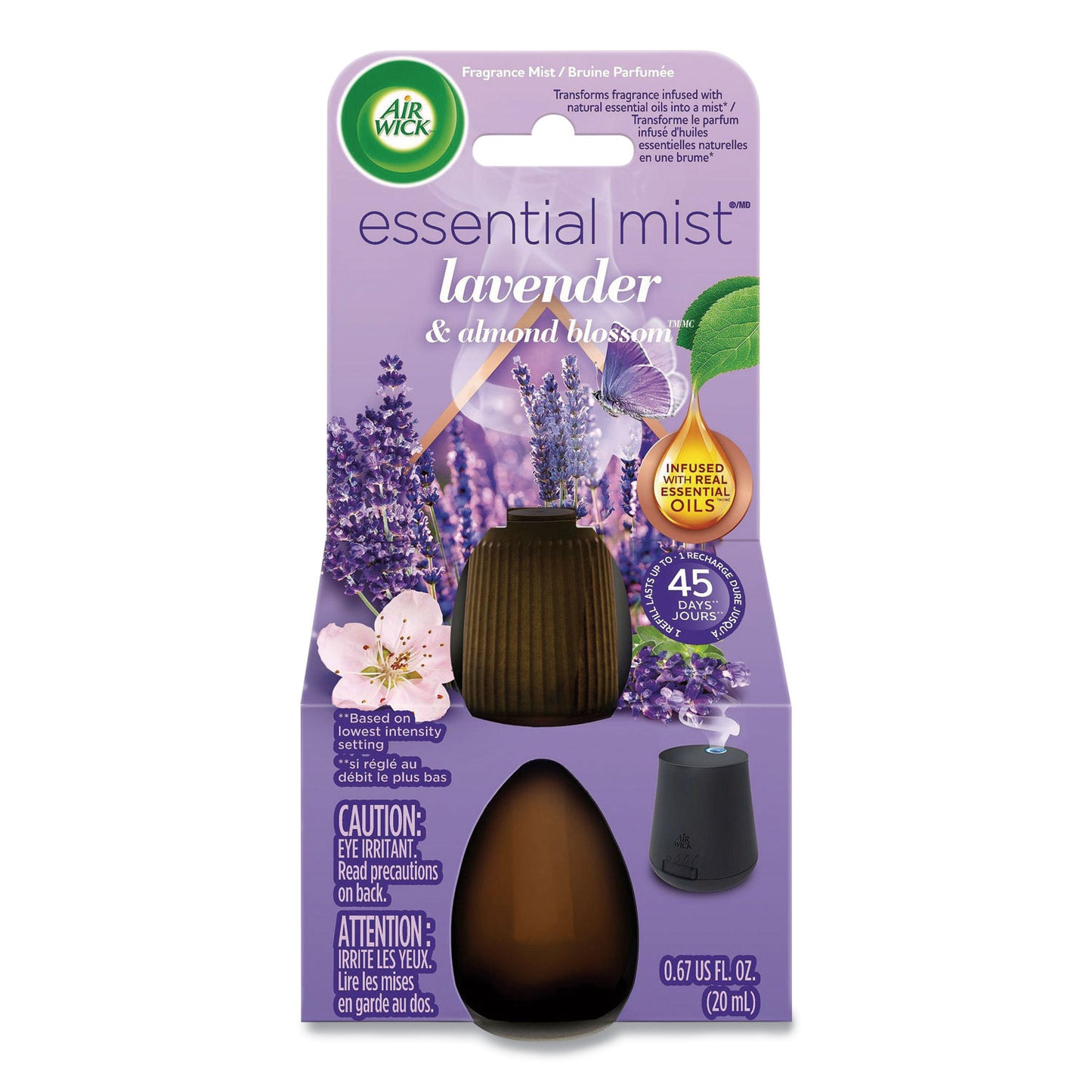 RAC98552 Essential Mist Refill, Lavender And Almond Blossom, 0.67 Oz Bottle, 6/carton