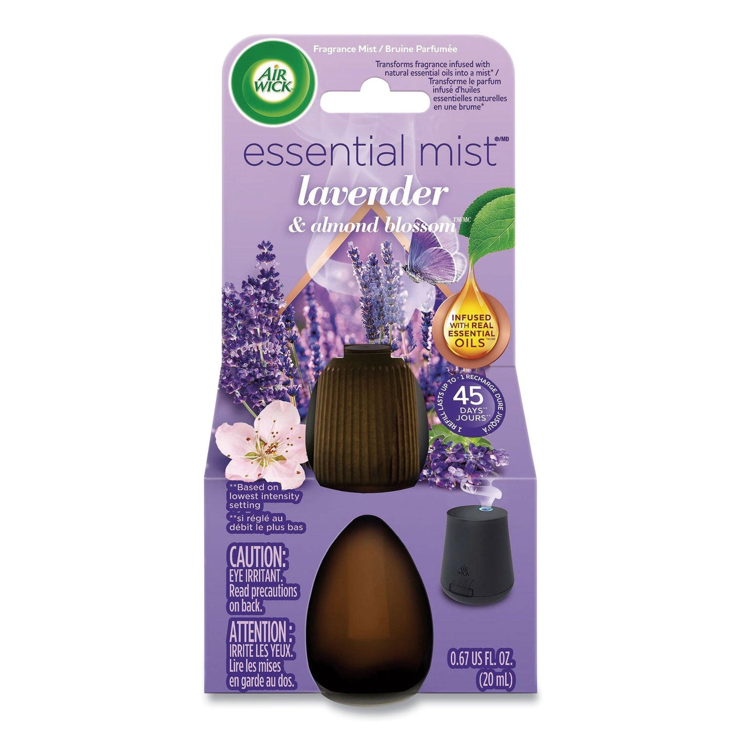 RAC98552EA Essential Mist Refill, Lavender And Almond Blossom, 0.67 Oz Bottle Air Wick