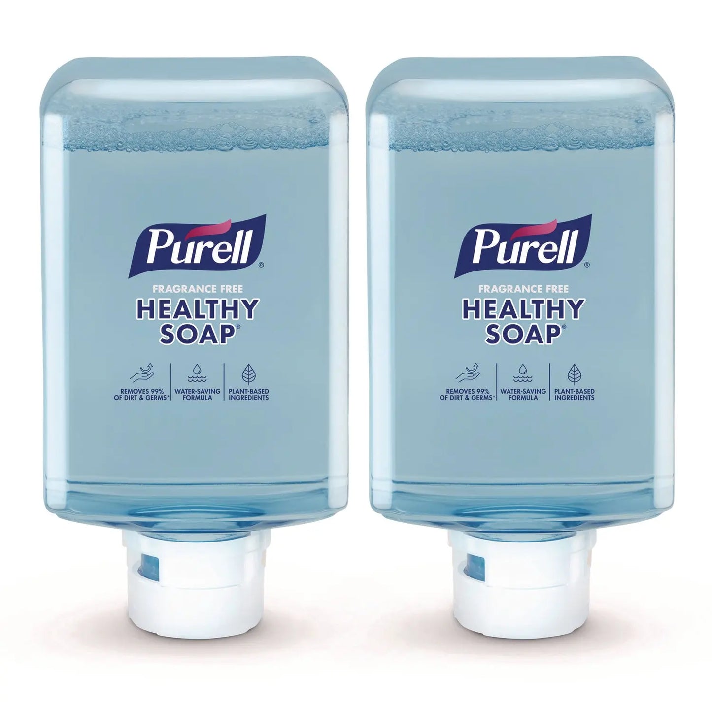 GOJ838502CT HEALTHY SOAP with CLEAN RELEASE Technology Refill, For ES10 Dispensers, Fragrance-Free, 1,200 mL, 2/Carton PURELL