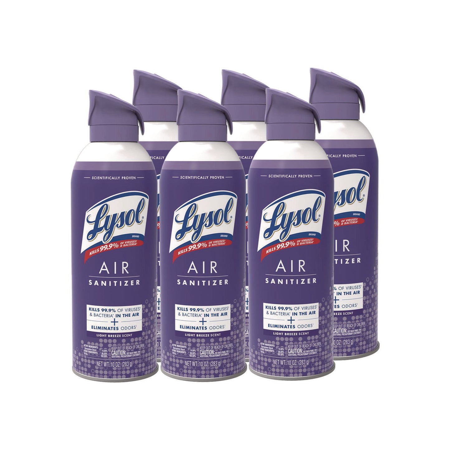 RAC99394CT Air Sanitizer Spray, Light Breeze Scent, 10 oz Aerosol Can, 6/Carton
