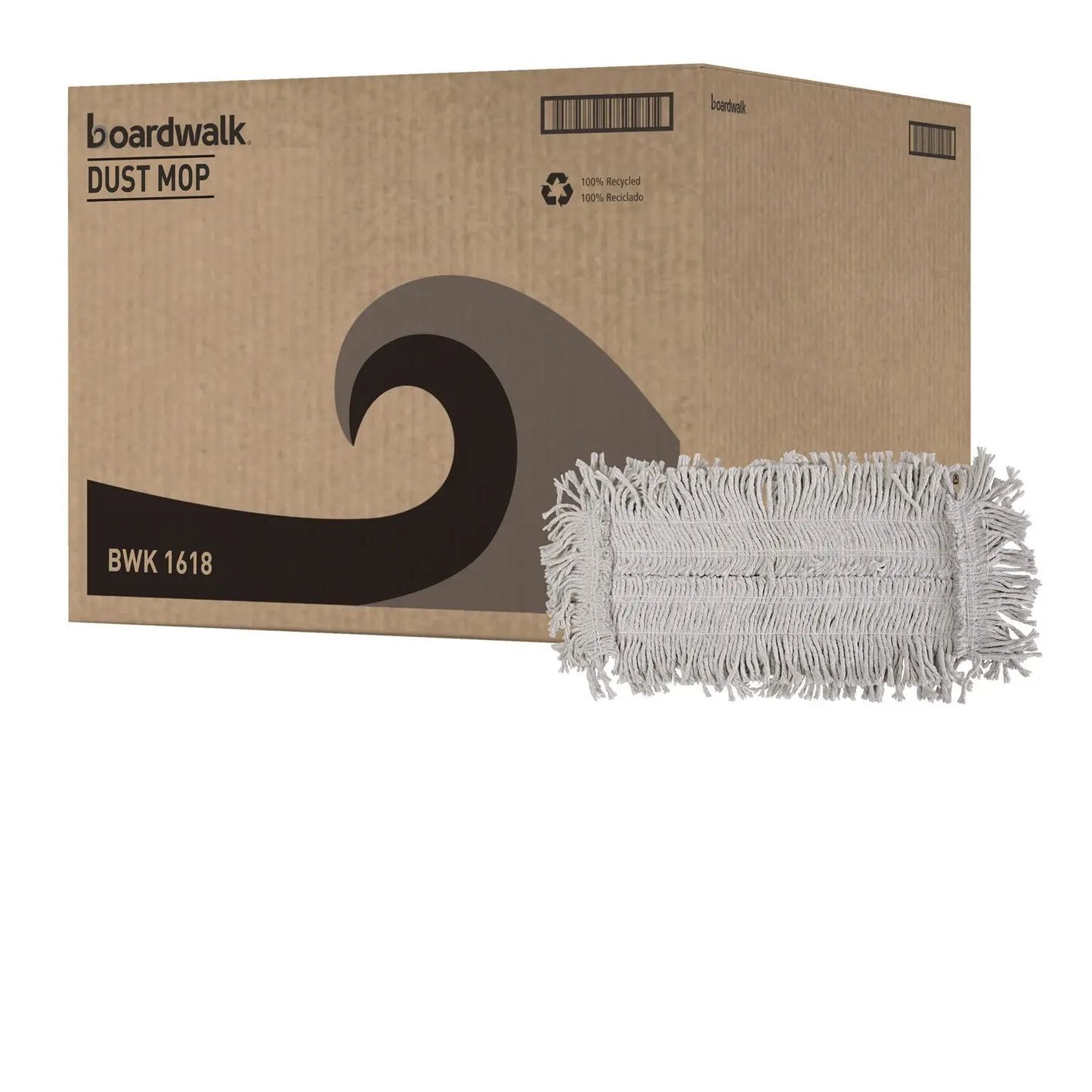 BWK1618 Disposable Dust Mop Head, Cotton, 18w X 5d Boardwalk