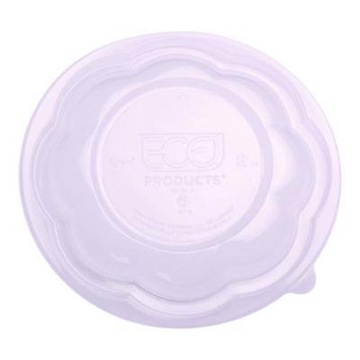 ECOEPSBLID Renewable and Compostable Lids, Fits 24, 32 and 48 oz Salad Bowls, Clear, Plastic, 300/Carton
