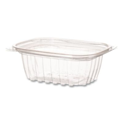 ECOEPRC12 Renewable and Compostable Rectangular Deli Containers with Lid, 12 oz, 2 x 4 x 2, Clear, Plastic, 100/Pack, 3 Packs/Carton