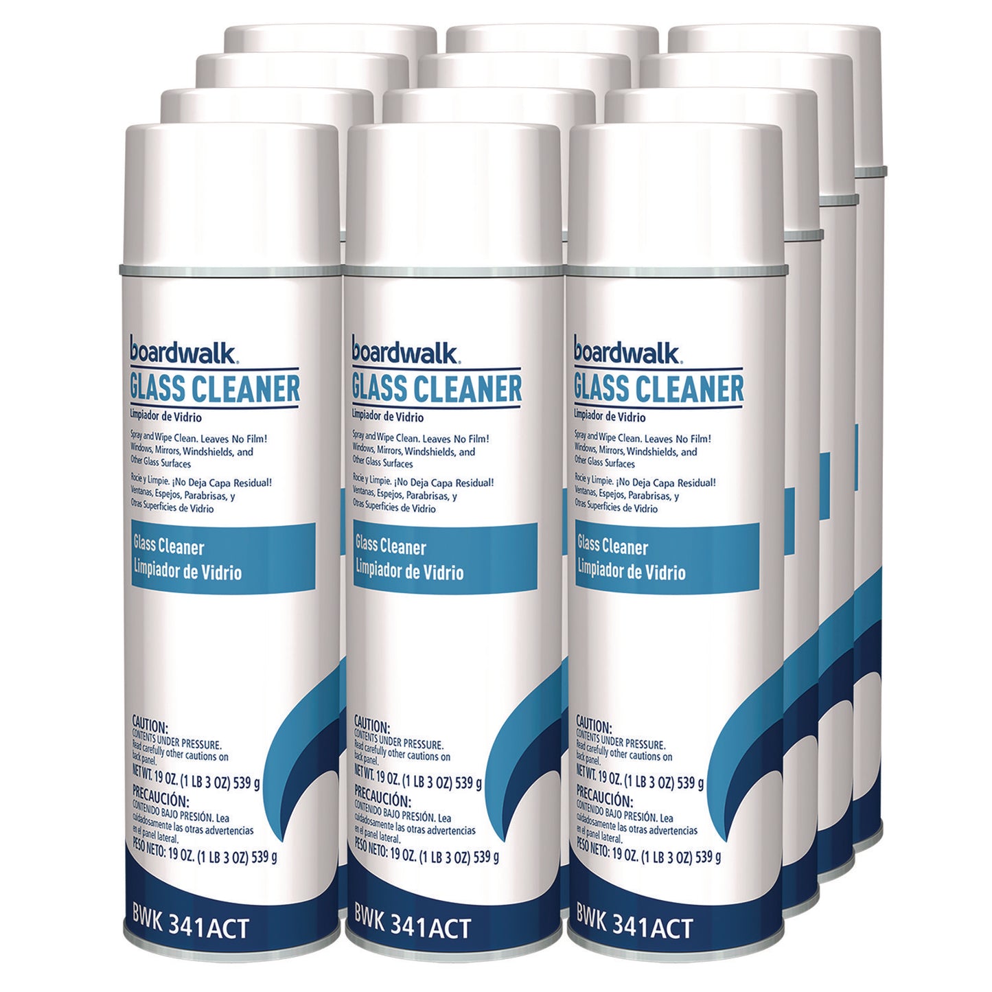 BWK341ACT Heavy-Duty Glass Cleaner, Sweet Scent, 19 oz Aerosol Spray, 12/Carton