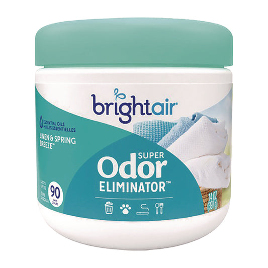 BRI901046 Super Odor Eliminator, Linen and Spring Breeze, 14 oz Jar