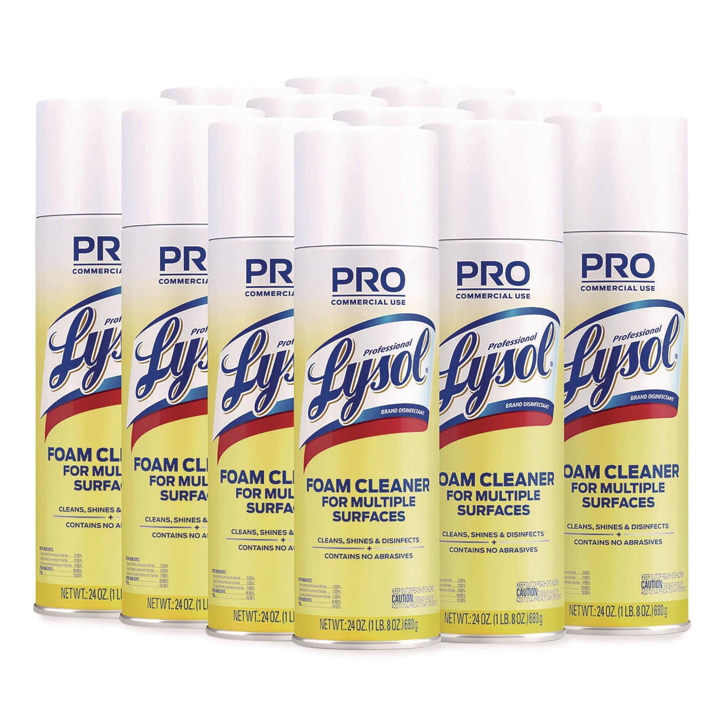 RAC02775CT Disinfectant Foam Cleaner, 24 Oz Aerosol Spray, 12/carton Professional LYSOL Brand