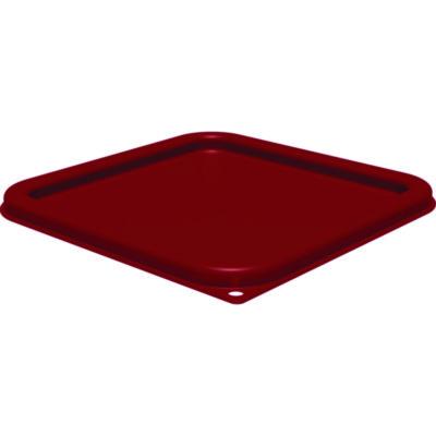 CFS1197105 Squares Food Storage Container Lid, 9 x 9 x 0.63, Red, Plastic