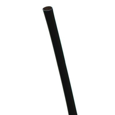 ECOEPST513 Unwrapped Straw, 5.75", Plastic, Black, 20,000/Carton