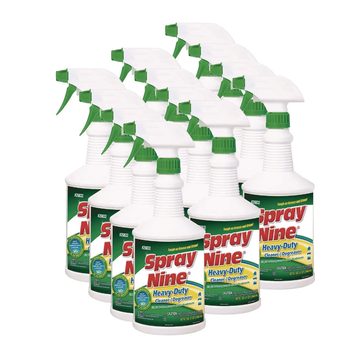 ITW26832CT Heavy Duty Cleaner/degreaser/disinfectant, Citrus Scent, 32 Oz, Trigger Spray Bottle, 12/carton Spray Nine